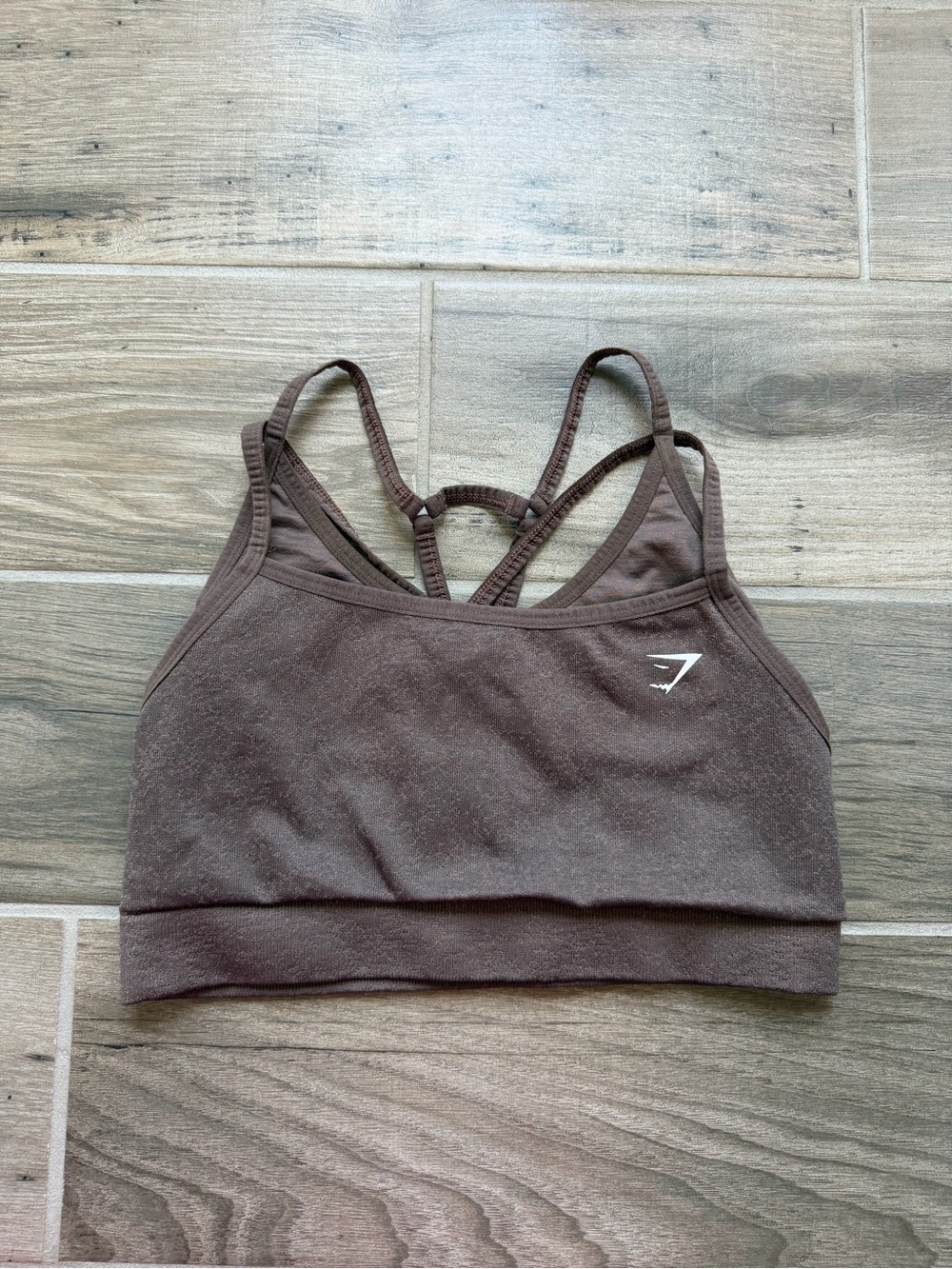 Gymshark Adapt Fleck Seamless Sports Bra Brown Medium